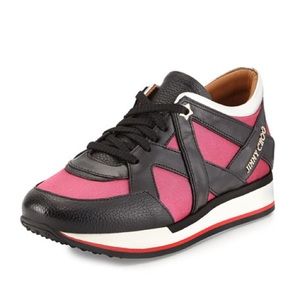 🔥 Jimmy Choo🔥  Pink/Black Sneakers Size 10